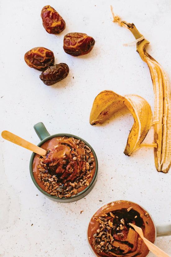 Rezept für Nicecream mit Datteln und Banane | NaraFood Rezept für Nicecream mit Datteln und Banane | NaraFood