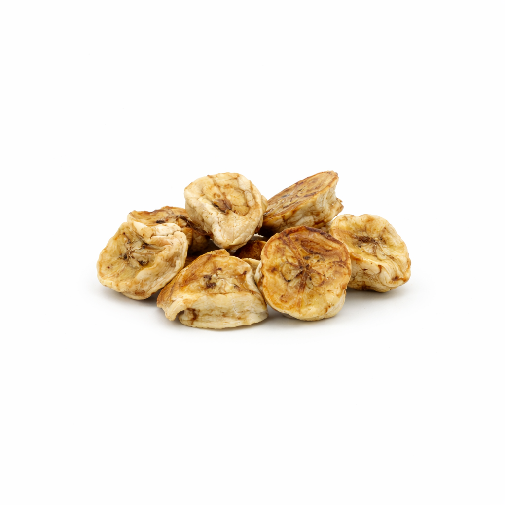 Organic banana slices, dried